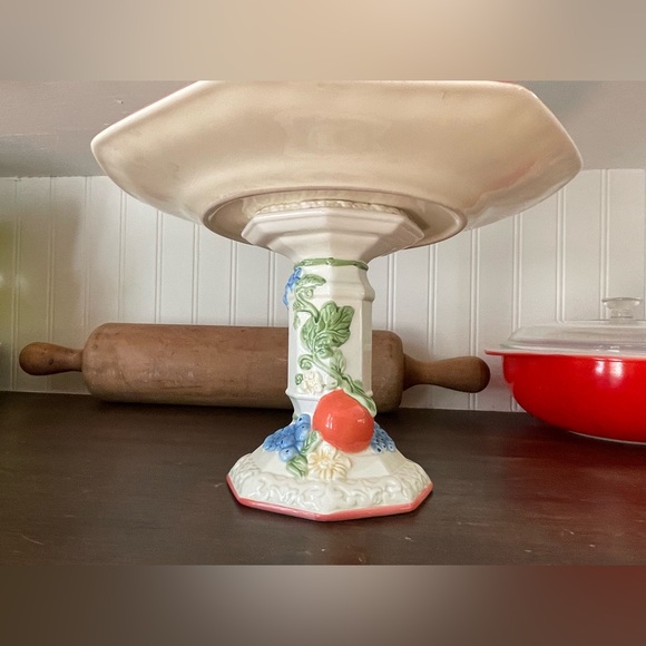 Vintage Avon Sweet Country Harvest Ceramic Homemade Cake Stand❤️🍰 - Picture 13 of 16